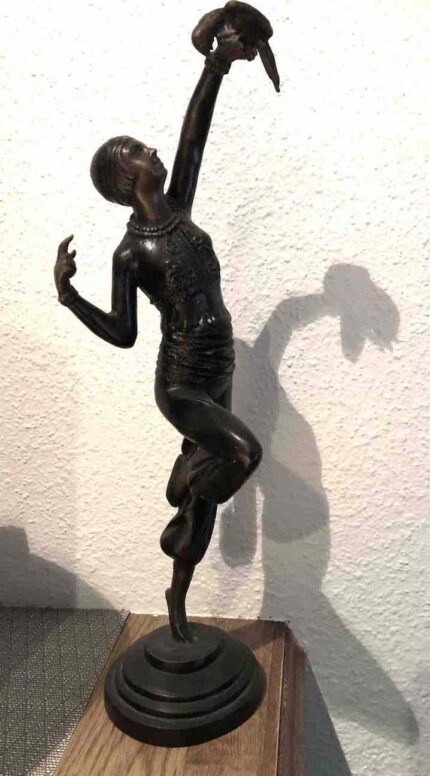 Rare 1920's Black Bronze Lady Bird